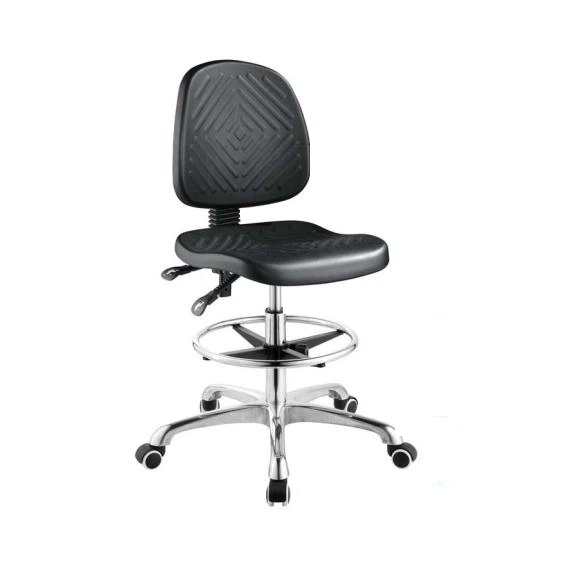 Laboratory Chair Adjustable PU Leather ESD Lab Stool Bar Stool